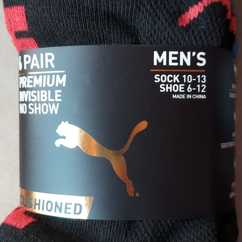 NWT Puma Socks 6 Pairs